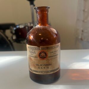 Vintage Oil of Cubebs Empty Pharmaceutical Bottle